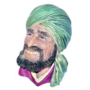 Bossons Punjabi Chalkware Head 1964 Made In England Vintage